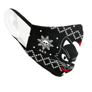 Black cat sublima Fashion Face Covering