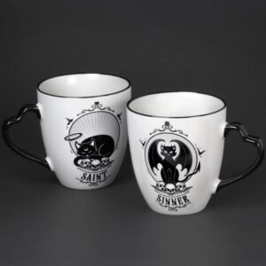 Saint & Sinner Double Sided Couple Mug Set