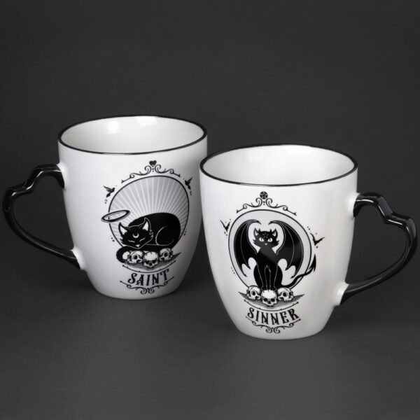 Saint & Sinner Double Sided Couple Mug Set