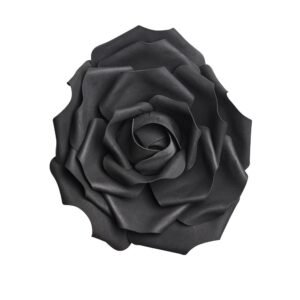 Large Black Rose Head