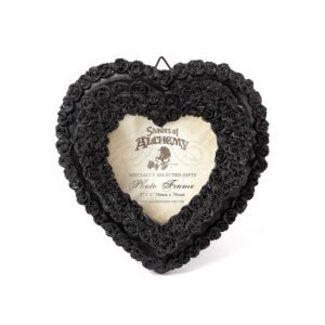 Small Black Rose Heart Photo Frame