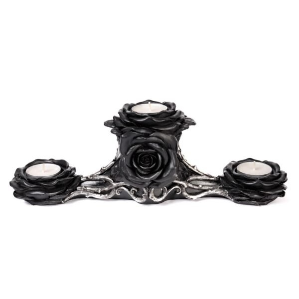 Black Rose Triple T-Light Holder