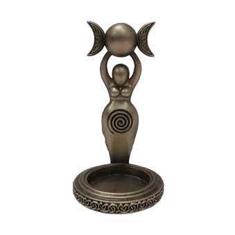b6191w2.jpg Spiral Goddess Tea Light Holder 12cm