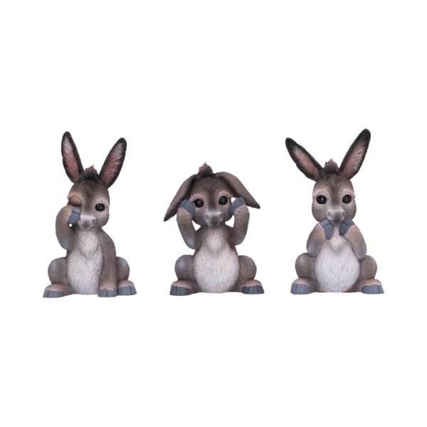 Three Wise Donkeys 11cm