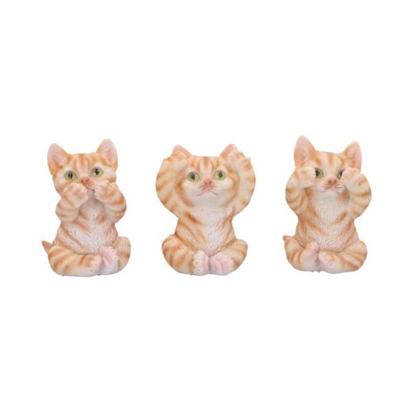 u6958a25.jpg Three Wise Ginger Cats 8.5cm