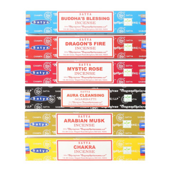 Satya Series Assorted 15 gms [6 Pcs Hanging Display Box] (12/50)