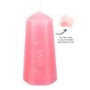 Love Crystal Candle with Rough Rose Quartz