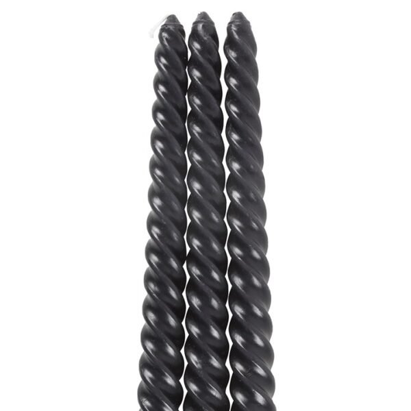 Set of 3 Dark Romance Twist Taper Candles