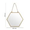 Small Gold Geometric Mirror