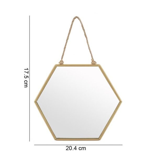 Small Gold Geometric Mirror