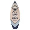 Surfboard Bottle Opener Plaque