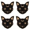 Mystic Mog Cat Face Coaster Set