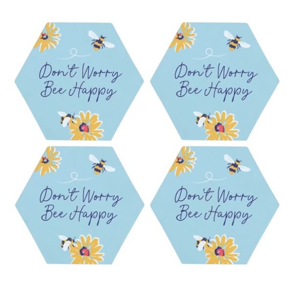 Don't Worry Be Happy Coaster Set