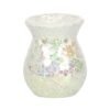 Small White Iridescent Crackle Oil Burner