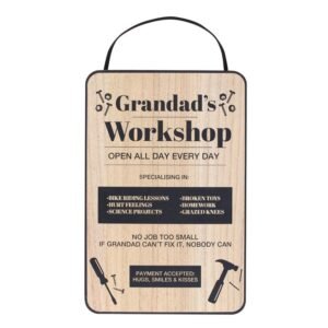 30cm Grandad's Workshop Hanging Sign