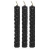 Set of 6 Black Beeswax Spell Candles