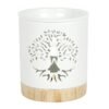 *White Tree of Life Cut Out Ceramic Oil Burner (6/18)
