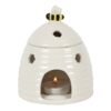 *White Beehive Ceramic Oil Burner (12/24)