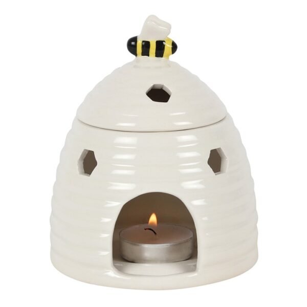 *White Beehive Ceramic Oil Burner (12/24)
