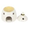 *White Beehive Ceramic Oil Burner (12/24)
