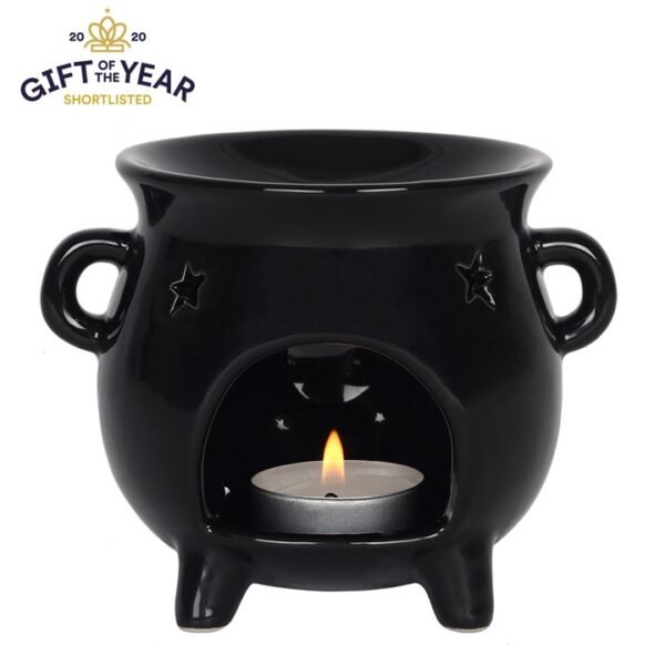 *Shiny Black Ceramic Oil Burner (12/24)