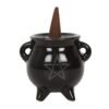 Pentagram Cauldron Ceramic Incense Holder