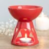 Red Deep Bowl Oil Burner and Wax Warmer