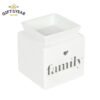 White Family Cut Out Oil Burner