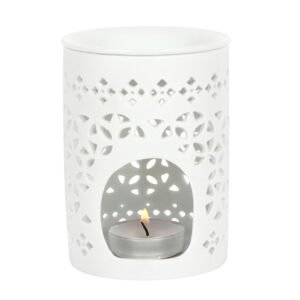 White Matte Cut Out Oil Burner