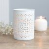 White Matte Cut Out Oil Burner