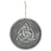 Silver Effect Terracotta Triquetra Plaque