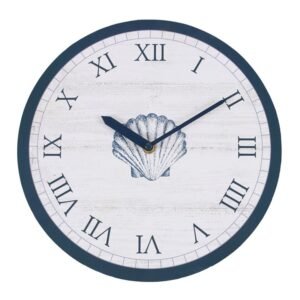 28cm Coastal Charm Shell Wall Clock
