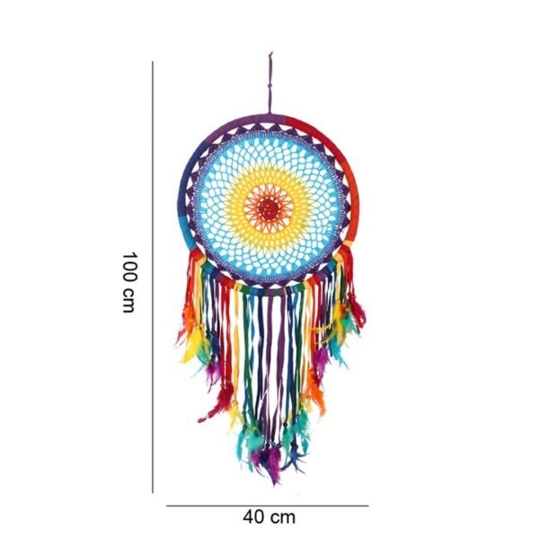 Multicolour Crochet Feather Dreamcatcher