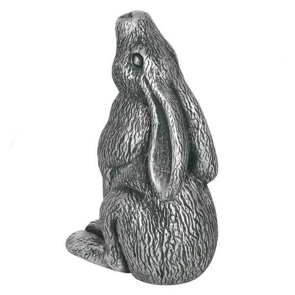 Silver Terracotta Moon Gazing Hare Garden Ornament