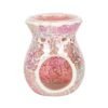 Small Pink Iridescent Crackle Oil Burner