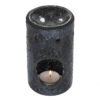 Black Crackle Glass Pillar Oil Burner and Wax Warmer