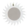 47cm Round White Glitter Angel Wing Mirror