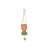 Green Pot Man Hanging Terracotta Planter