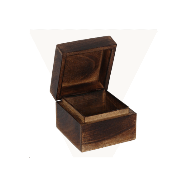 Pentagram Brass Inlay Wooden Box