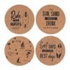 Surf's Up Cork Coaster Set