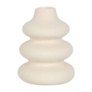 Cream Speckle Single Stem Vase