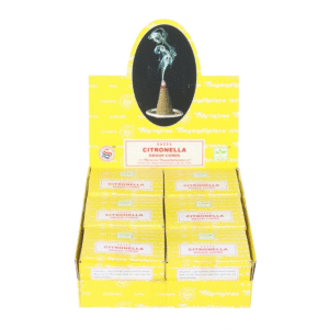 Set of 12 Citronella Dhoop Incense Cones by Satya (6/30)