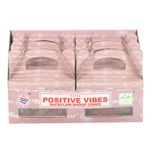 Set of 6 Positive Vibes Backflow Dhoop Incense Cones by Satya (6/30)